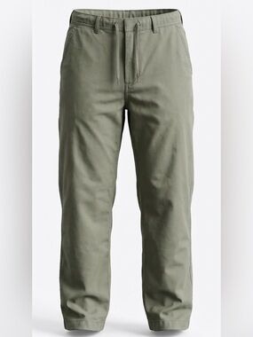 H&M Khaki Tan Relaxed Fit Cotton Joggers Pull-On Chino Pants - Size Small